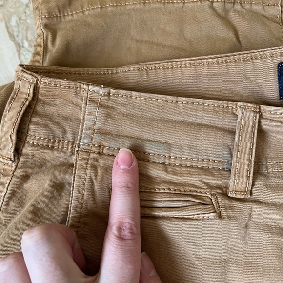 American Eagle distressed Classic khaki Relaxed Straight Extreme Flex 32 x 36 - Picture 6 of 8